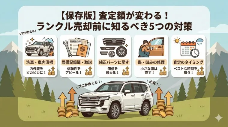 【保存版】査定額が変わる！ランクル売却前に知るべき5つの対策
