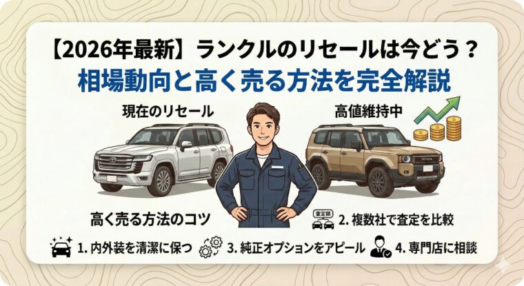 【2026年最新】ランクルのリセールは今どう？相場動向と高く売る方法を完全解説