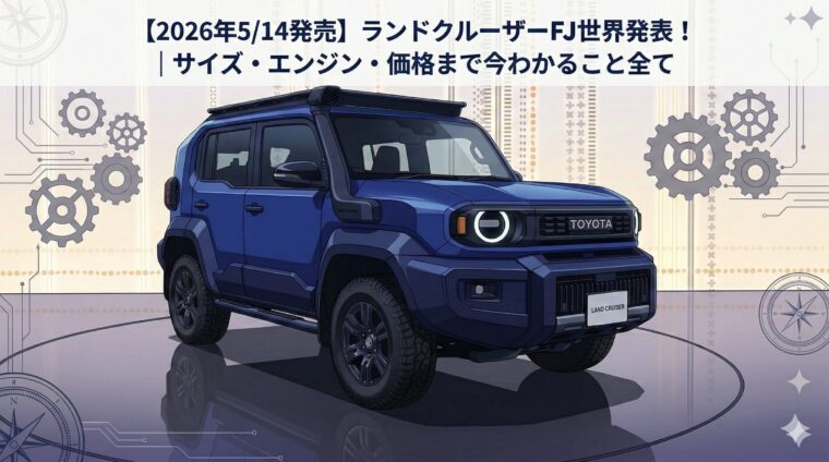 【2026年5/14発売】ランドクルーザーFJ世界発表！｜サイズ・エンジン・価格まで今わかること全て