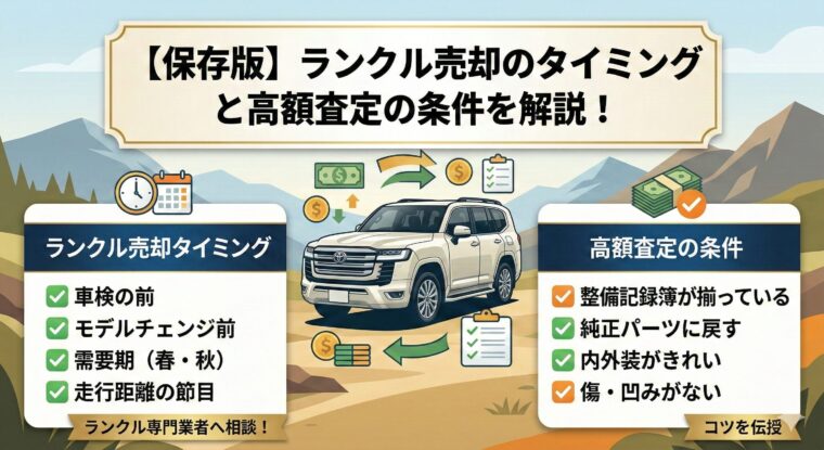 【保存版】ランクル売却のタイミングと高額査定の条件を解説！