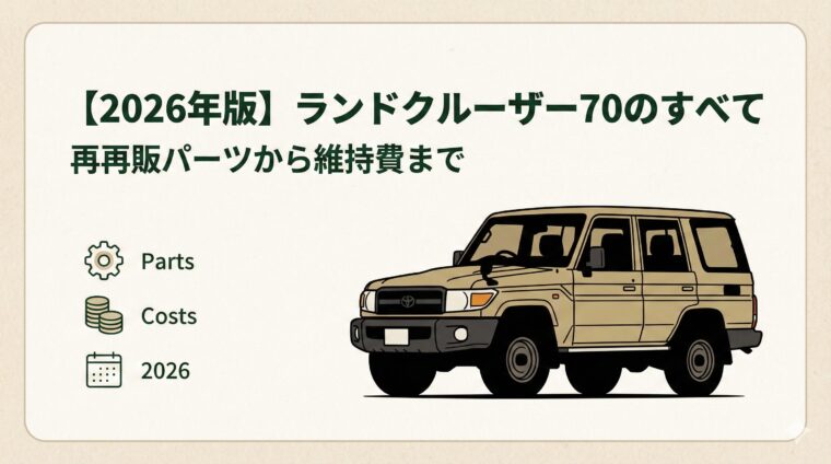 【2026年版】ランドクルーザー70のすべて｜再再販パーツから維持費まで