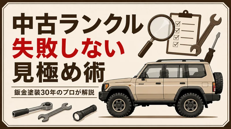中古ランクルで失敗しない｜鈑金塗装のプロが教える「修復歴・サビ」チェックポイント